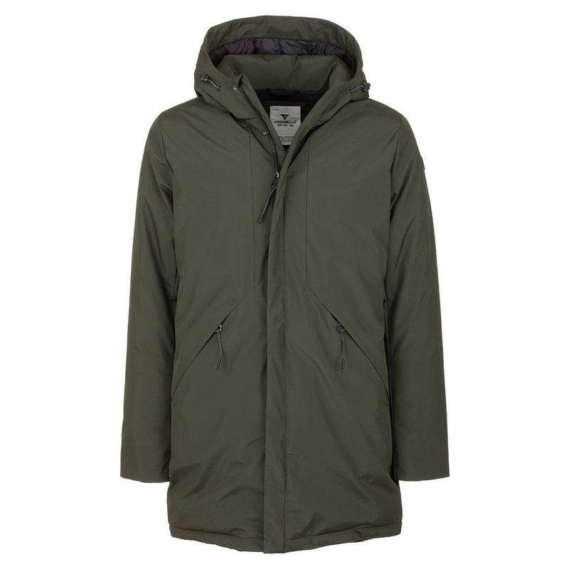 Chic Green Technical Fabric Jacket