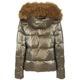 Veste à capuche Eco-Fur en marron