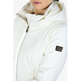 Elegante weiße Softshell -Down -Jacke