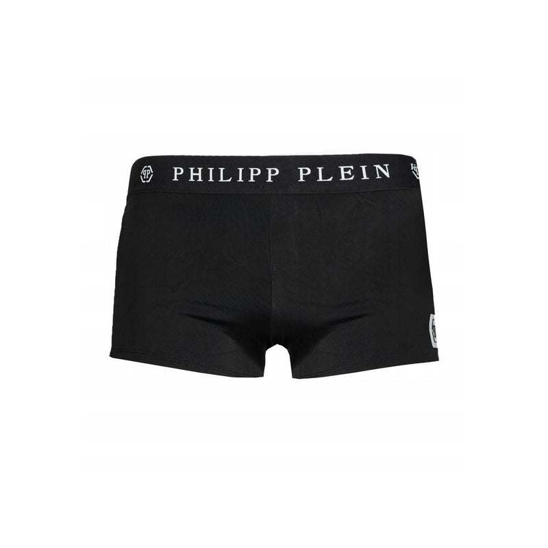 Black Polyamide Men's Swimwear Trunks