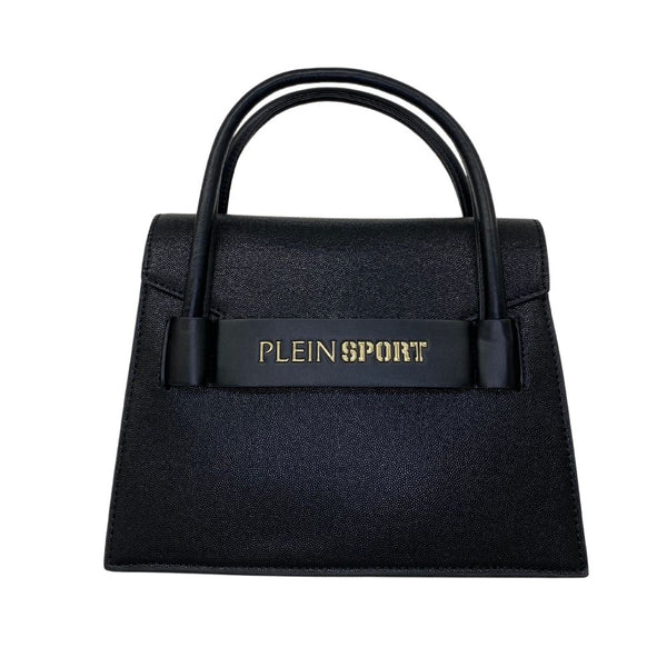 Elegante schwarze Tasche mit Logo -Akzent