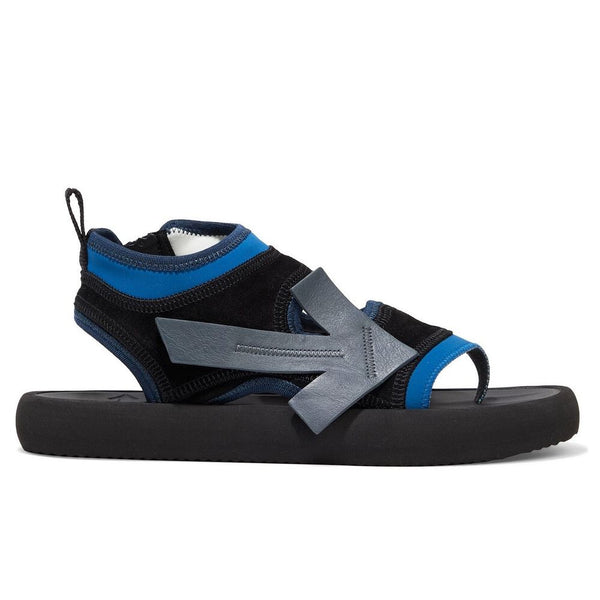 Sandales chic en néoprène et en daim en bleu