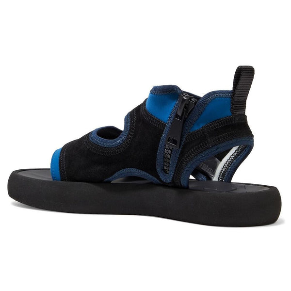 Sandalias elegantes de neopreno y gamuza en azul