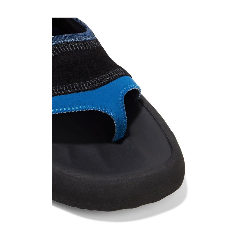 Sandalias elegantes de neopreno y gamuza en azul