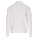 Elegantes weißes Baumwollblend -Sweatshirt