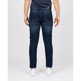 Schlanke blaue Baumwoll -Stretchjeans