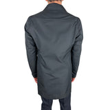 Eleganter marineblauer einreißiger Trenchcoat