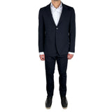 Elegante abito a due pezzi blu blu navy