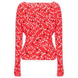 Roter Polyesterpullover