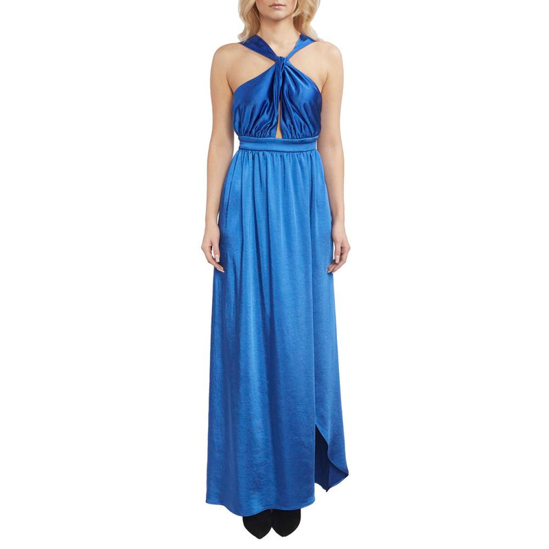 Robe en polyester bleu