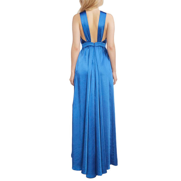 Robe en polyester bleu