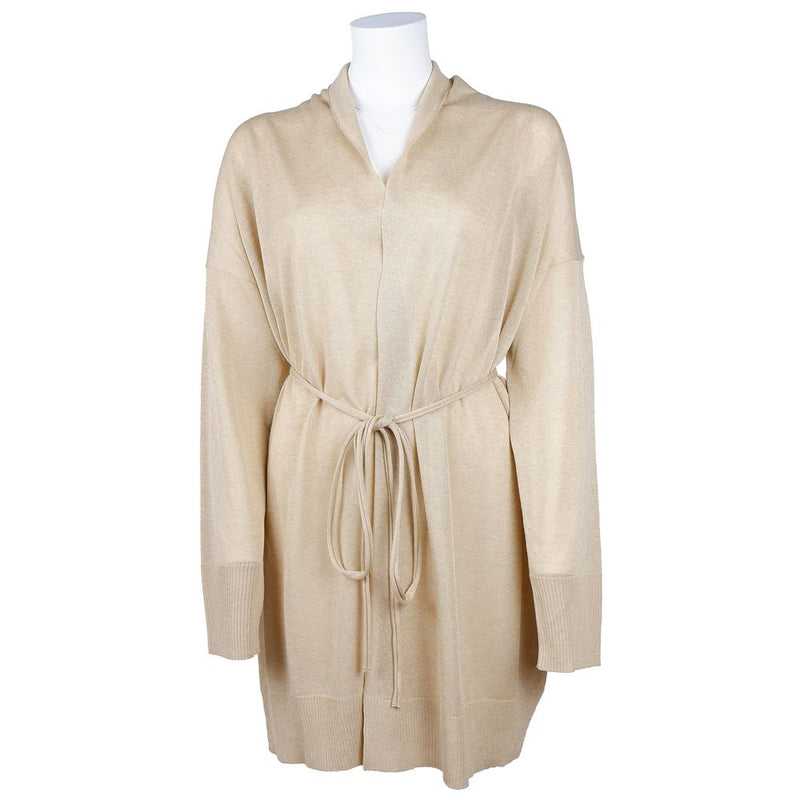 Beige Viskose Kleid