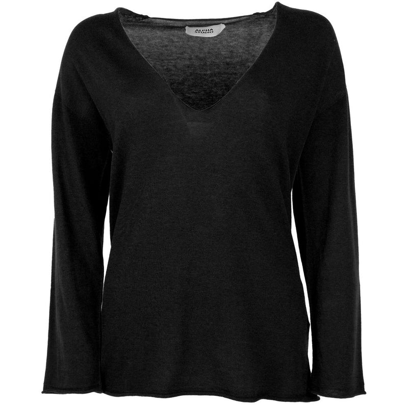 Pull en coton noir