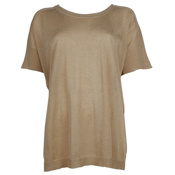 Maglione viscoso beige