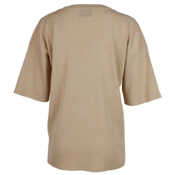 Maglione viscoso beige