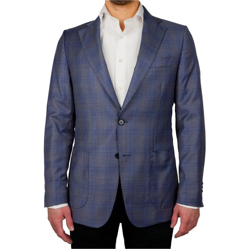 Blazer aus blauer Wolle Vergine