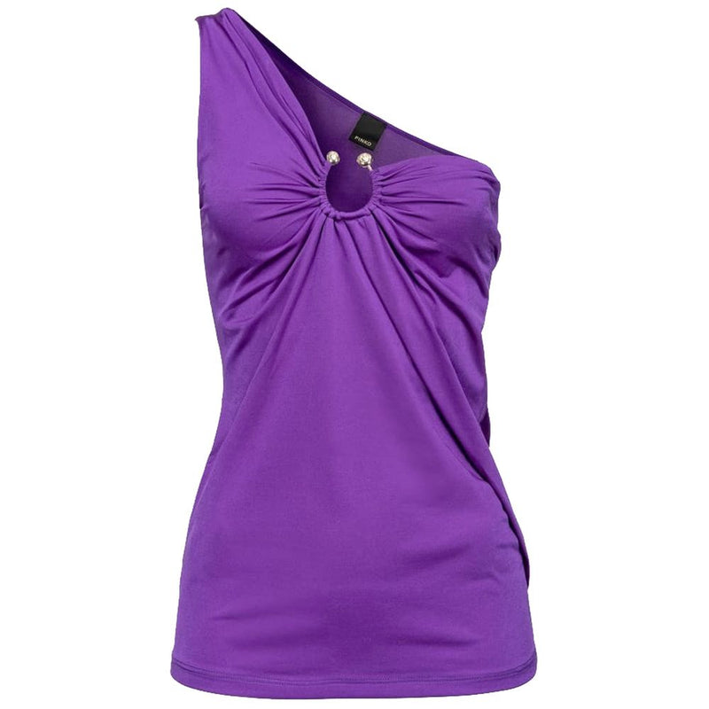 Top in nylon viola e maglietta