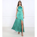 Robe en polyester vert