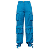 Jeans et pantalon en polyester bleu clair