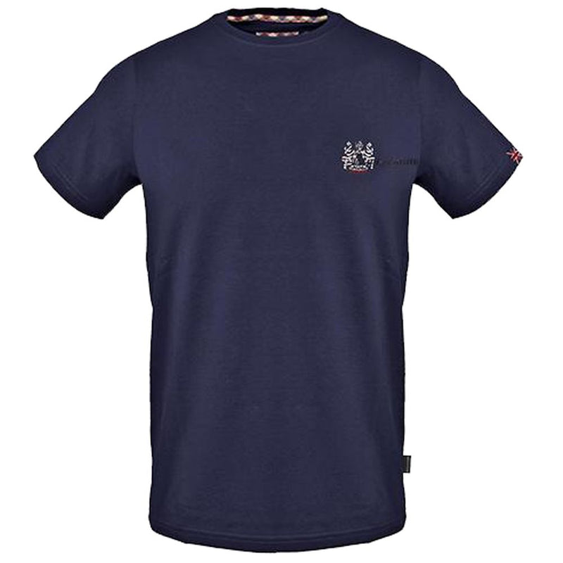 Blaues Baumwollt-Shirt