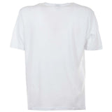 T-shirt en coton blanc élégant avec logo bleu audacieux