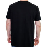 T-shirt en coton en logo en relief en noir intemporel