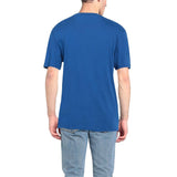 T -cotone blu oceanico con logo del torace firmato