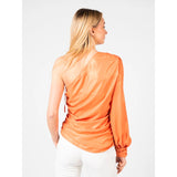 Blusa laminada de naranja elegante