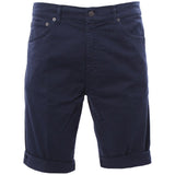 Chic dunkelblaue Stretch -Baumwollshorts