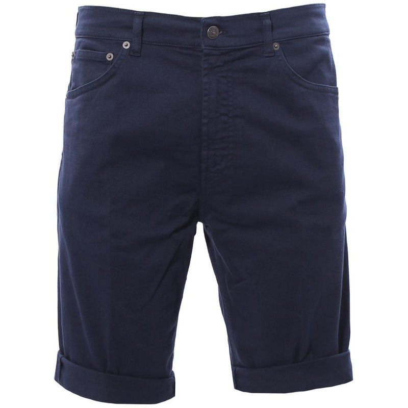 Chic dunkelblaue Stretch -Baumwollshorts