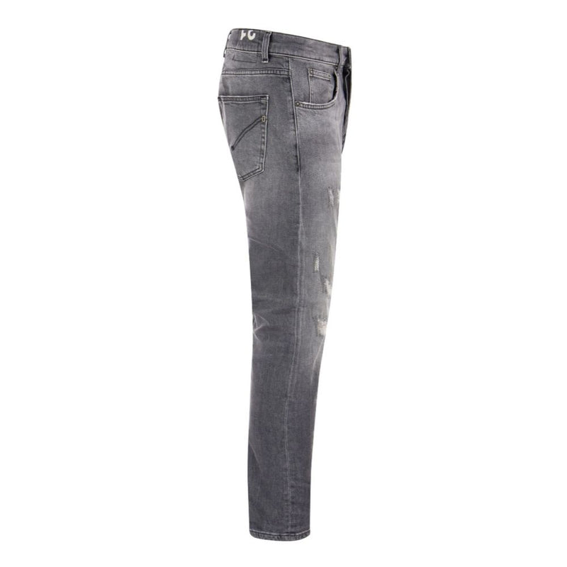 Chic Gray Dian Jeans με αναξιοπαθούντες λεπτομέρειες