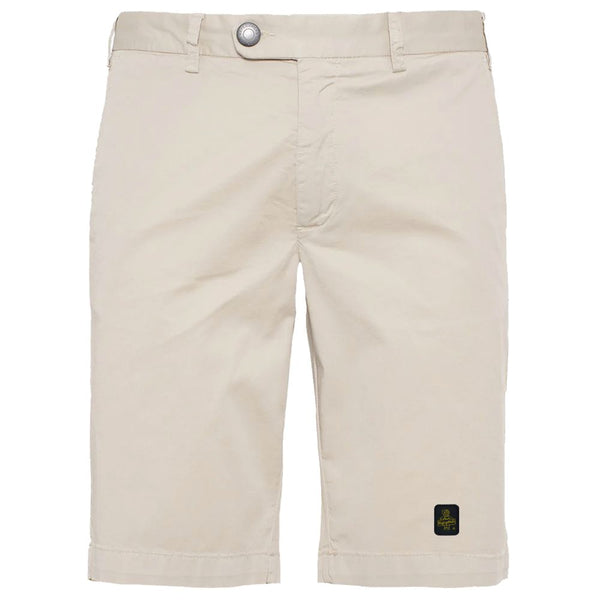 Shorts des Bermudes beige élégantes avec patch de logo