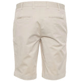 Elegant Beige Bermuda Shorts with Logo Patch