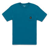 T-shirt en coton bleu clair avec logo coffre