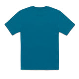 TEE de algodón azul claro elegante con logotipo de pecho