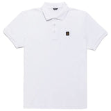 Elegant White Polo with Embroidered Logo