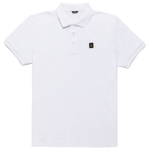 Elegante polo bianco con logo ricamato