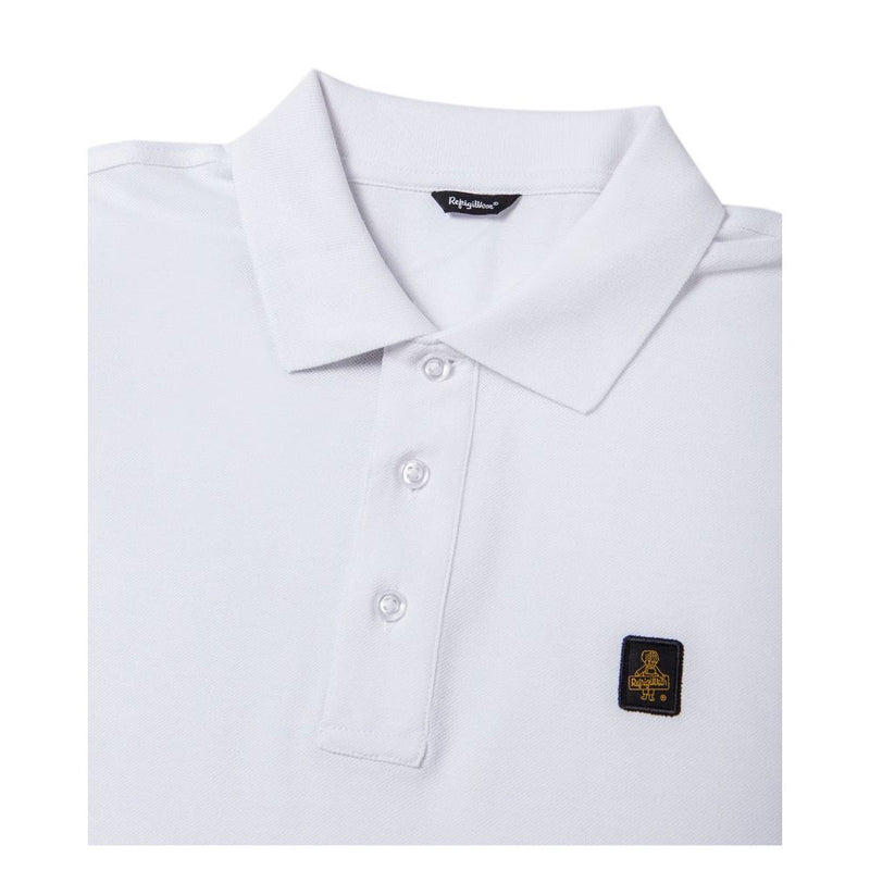 Elegante polo bianco con logo ricamato