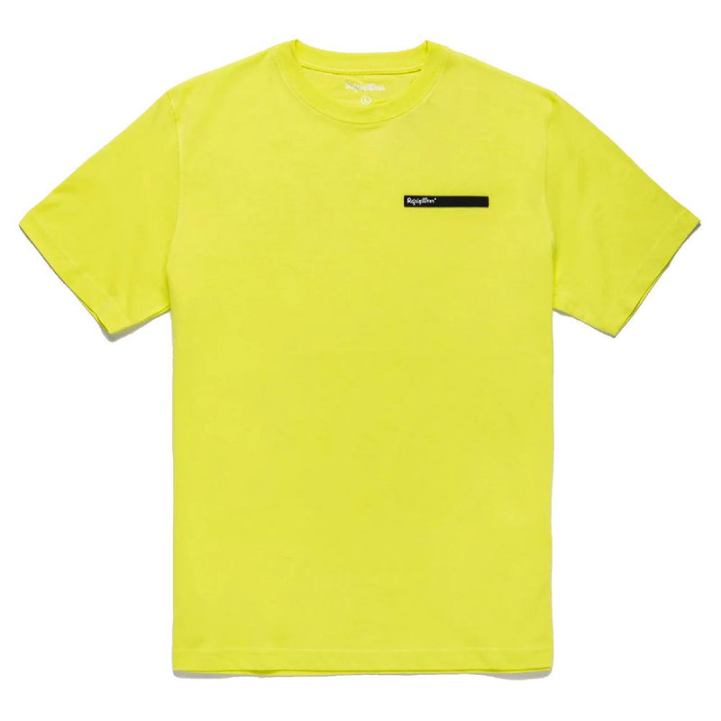 T-shirt di cotone logo in rilievo in giallo