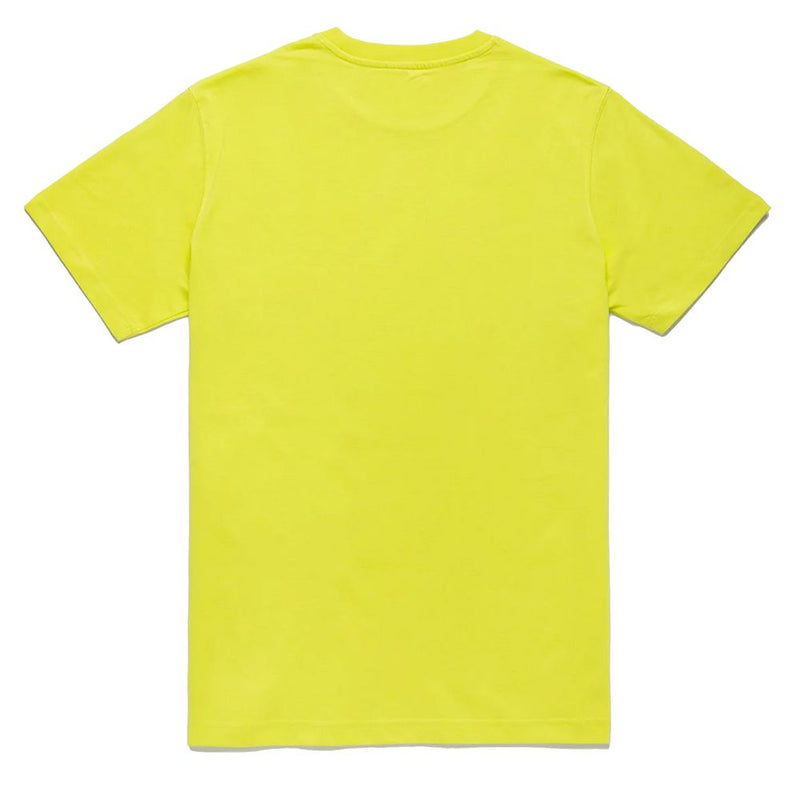 T-shirt en coton logo en relief en jaune