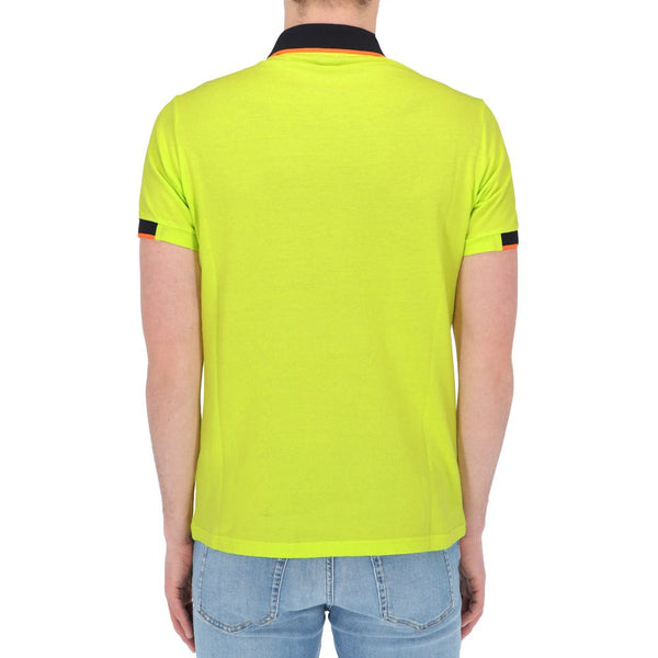 Sunshine Yellow Cotton Polo με τόνους αντίθεσης