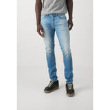 Denim extensible bleu clair élégant pour les hommes