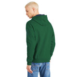 Elegante sudadera de algodón con capucha verde