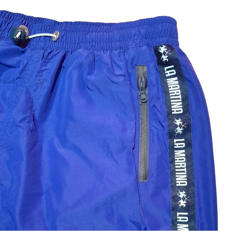 Pantaloncini da bagno maschile chic a strisce blu