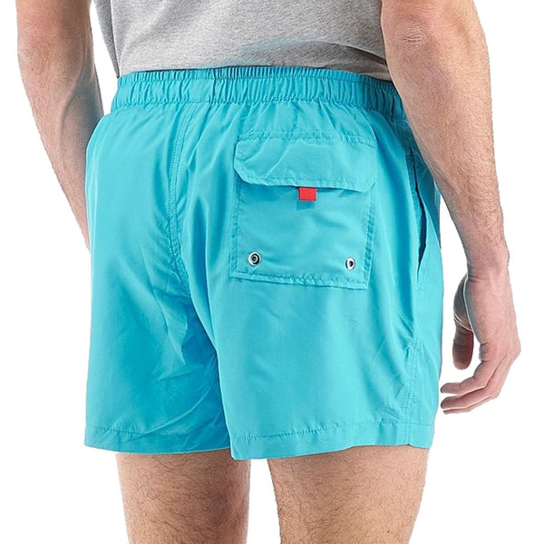 Elegante hellblaue Männerschwimmshorts