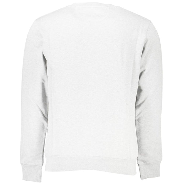 Eleganter Baumwollcrewneck Sweatshirt in Weiß