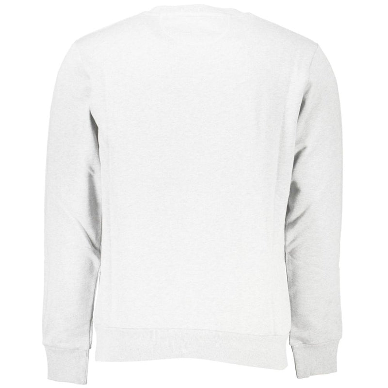 Eleganter Baumwollcrewneck Sweatshirt in Weiß