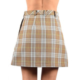 Chic Tartan Cotton Blend Mini Jupe