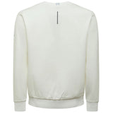 Chic White Tech Fabric Crewneck πουλόβερ