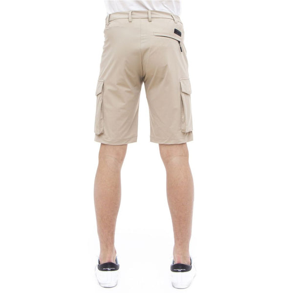 Pantalones cortos de carga de bermudas beige estiramiento